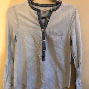 J.Crew Chambray Blouse Size 4